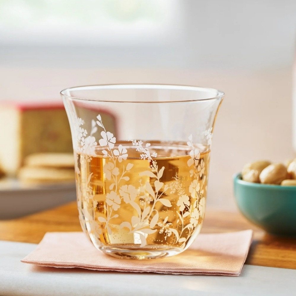 ❤️ 4 Pack The Pioneer Woman Daisy Glass  Drinkware Tumblers